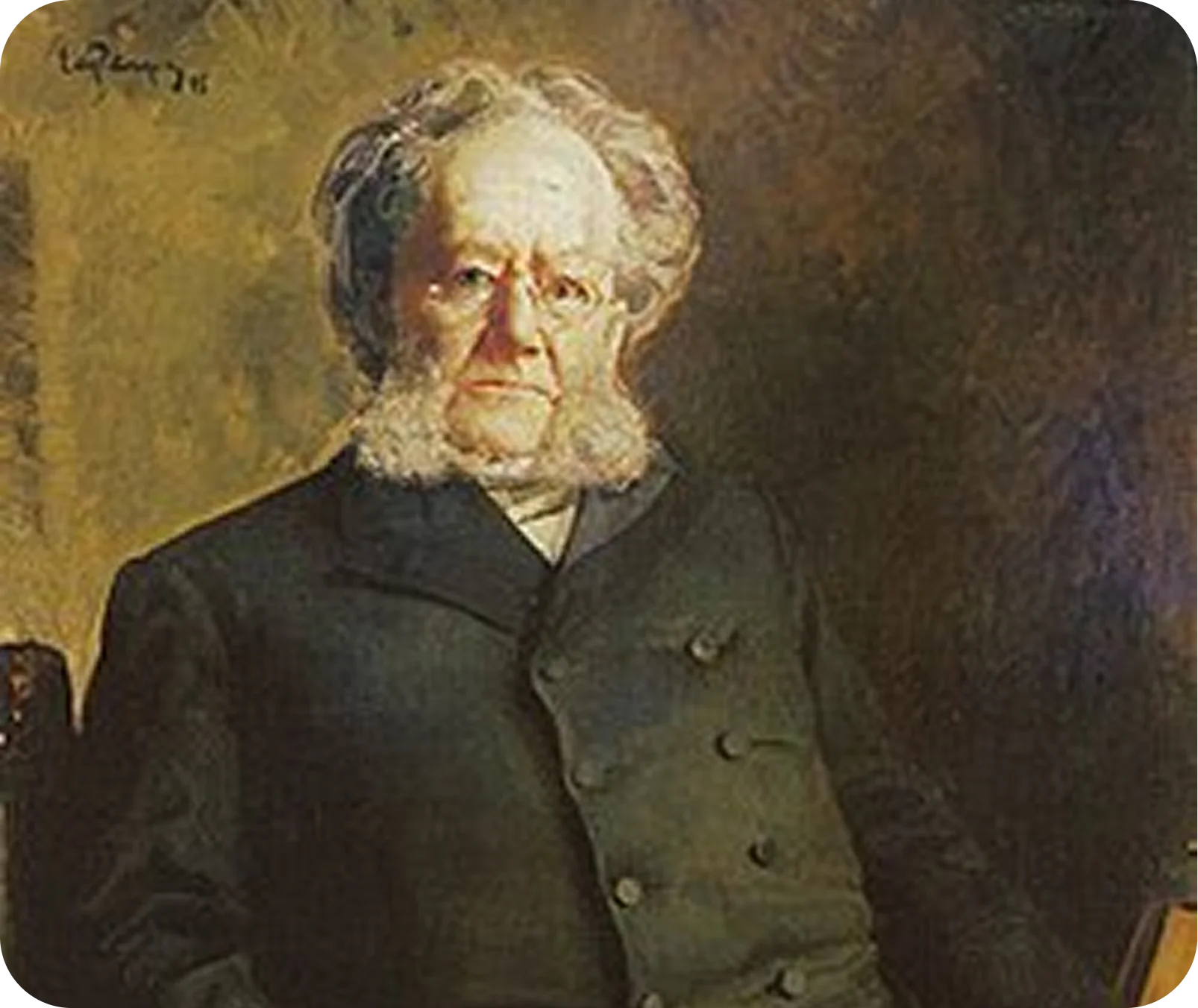 Portrait of the playwright Henrik Ibsen